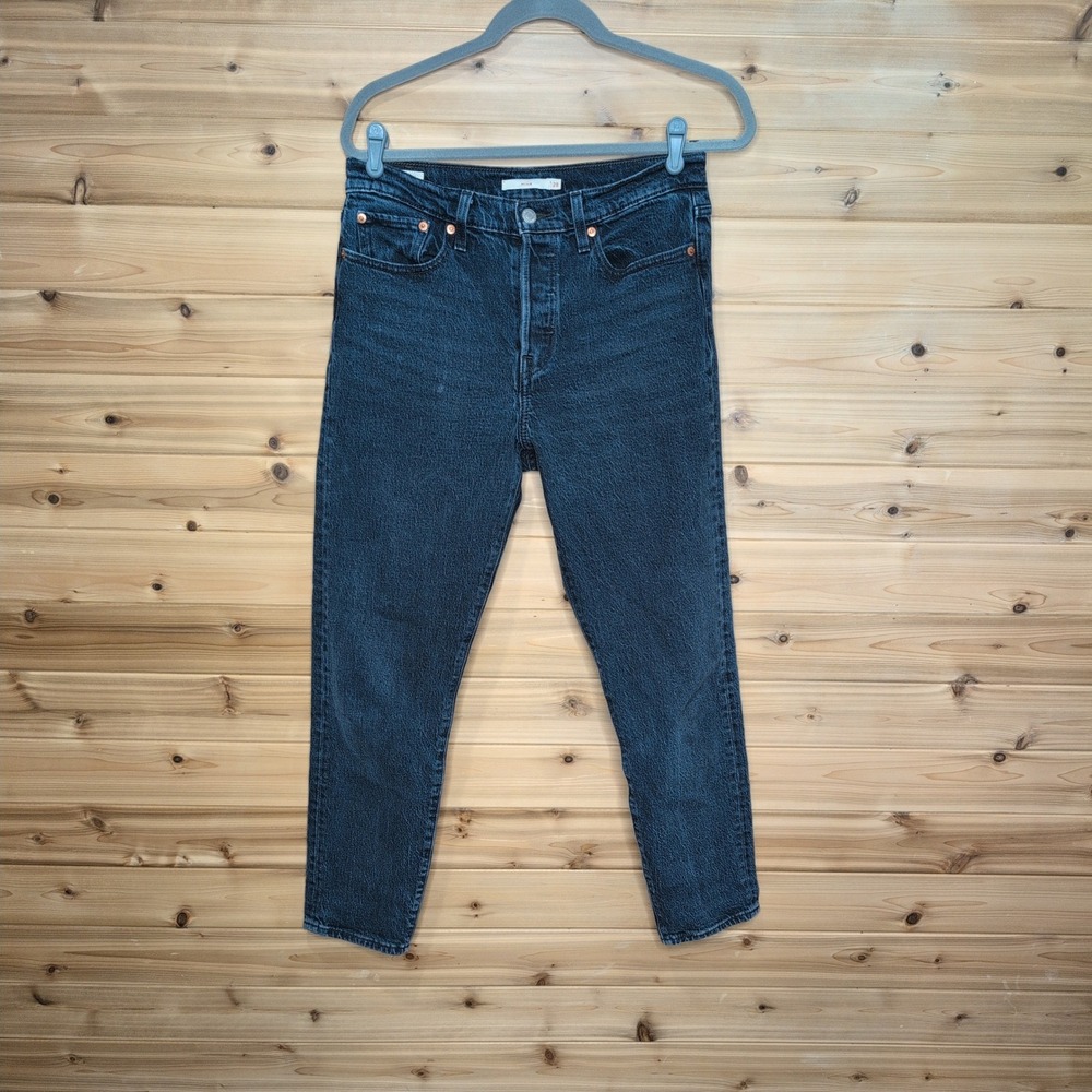 Levis Wedgie Straight Jeans Dark Wash High Rise Button Fly 22861-0064 Womens 28